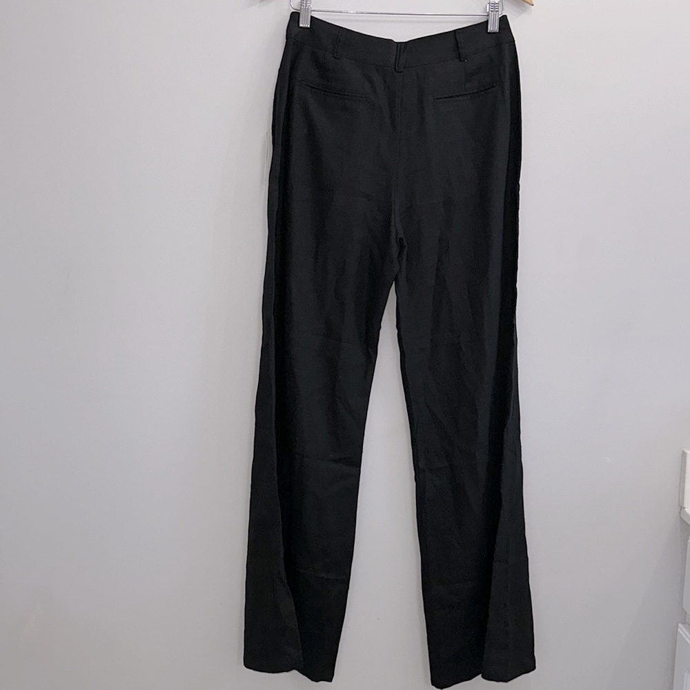 NWT Anthropologie linen wide leg black trousers - Picture 12 of 14